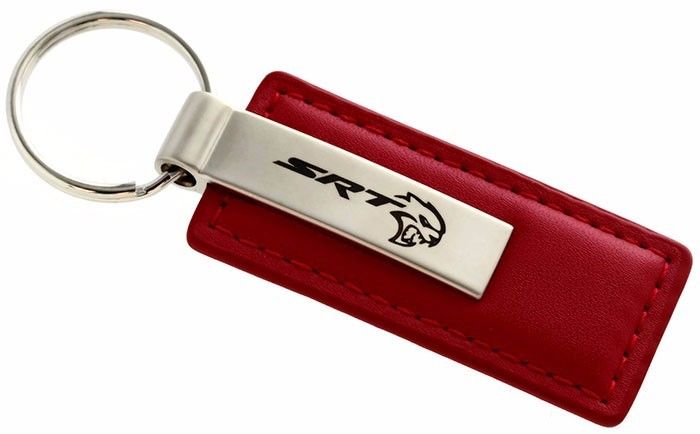 SRT Hellcat Red Leather Authentic Logo Key Ring
